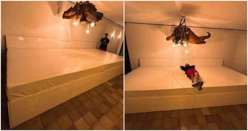 歐索買了6公尺寬的大床，想為生活增添情趣。